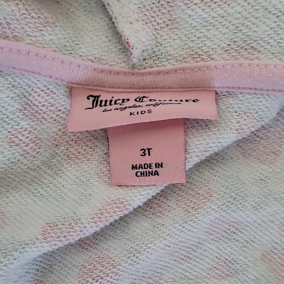 Juicy Couture Pink Strawberry Print Hoodie and Shorts Size 3T Kids Girls Toddler - Picture 12 of 15